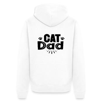Chat Papa - Veste à capuche bio Premium Unisexe - blanc - Dos - Thijin (182cm)