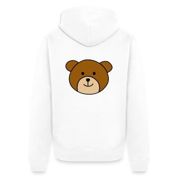 Cute bear - Unisex Premium Bio Zip Hoodie - Weiß - Hinten - Thijin (182cm)
