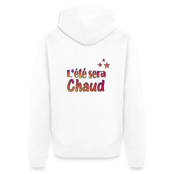 L été sera chaud - Veste à capuche bio Premium Unisexe - blanc - Dos - Thijin (182cm)