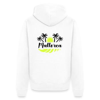 mallorca - Unisex Premium Bio Zip Hoodie - Weiß - Hinten - Thijin (182cm)