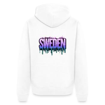 Halloween Happy Horror Monster Blood Spooky Scary - Unisex Premium Organic Zip Hoodie - white - Back - Thijin (182cm)