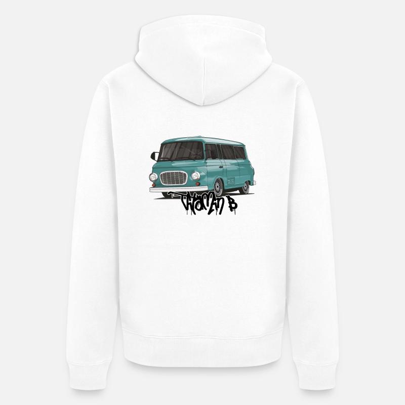 Barkas B1000 // Illustration - Veste à capuche bio Premium Unisexe - blanc