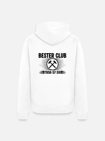 Erzgebirge Bester Club - Unisex Premium Bio Zip Hoodie - Weiß