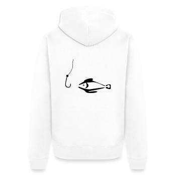 la pêche, les poissons, les hameçons, la pêche sur - Veste à capuche bio Premium Unisexe - blanc - Dos - Thijin (182cm)