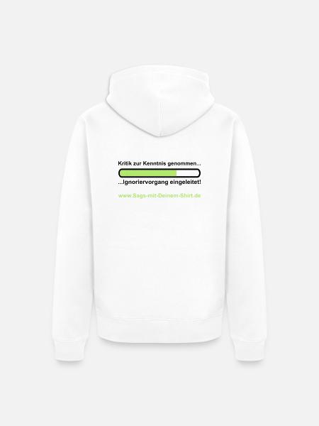 Ignoriervorgang - Promotion - Unisex Premium Organic Zip Hoodie - white