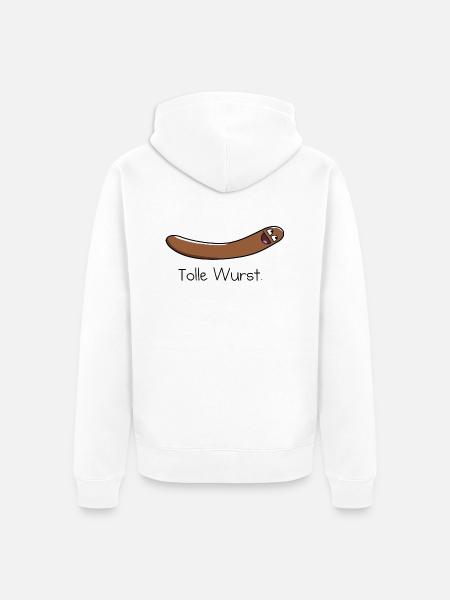 Tolle Wurst. - Unisex Premium Bio Zip Hoodie - Weiß