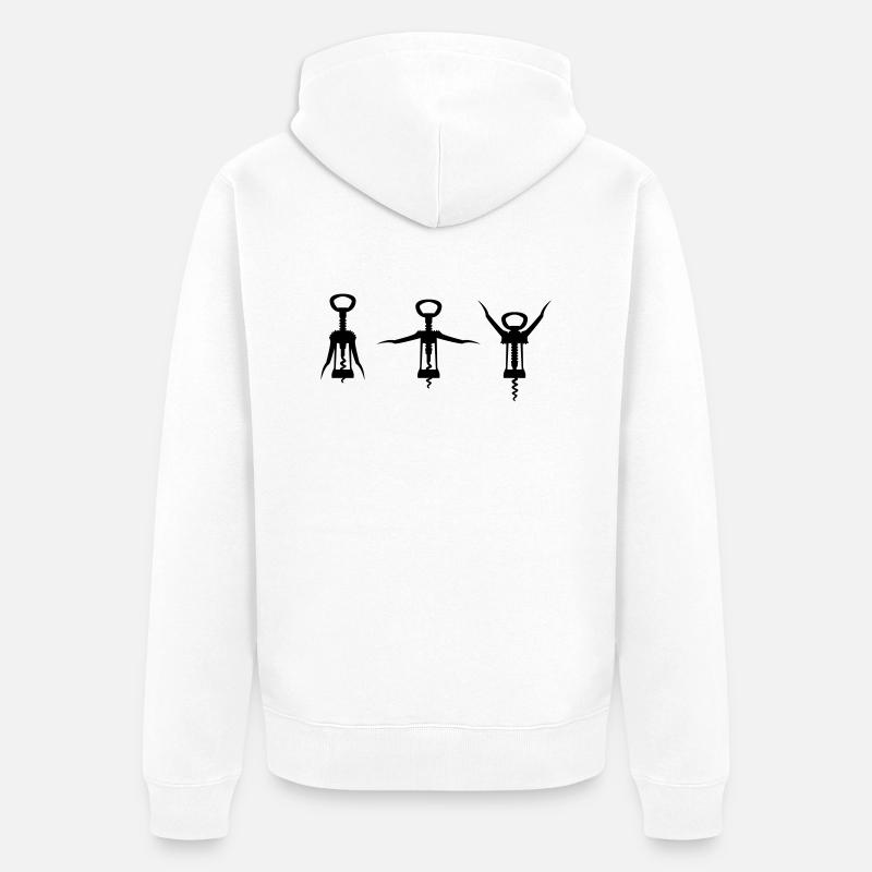 Ich bin Bodybuilder (Ohne Text) - Unisex Premium Bio Zip Hoodie - Weiß