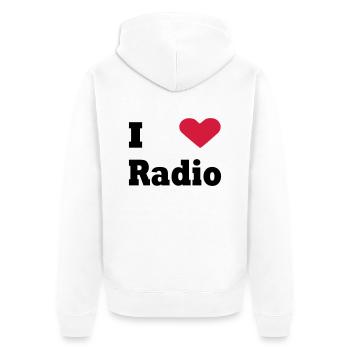 I love radio - Veste à capuche bio Premium Unisexe - blanc - Dos - Thijin (182cm)