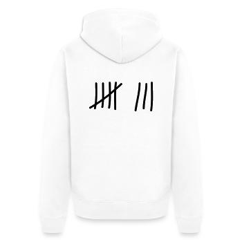 tage_zaehlen_8 - Unisex Premium Bio Zip Hoodie - Weiß - Hinten - Thijin (182cm)