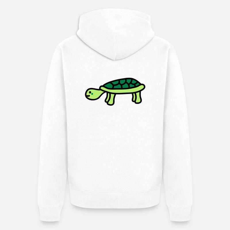 turtle - Veste à capuche bio Premium Unisexe - blanc