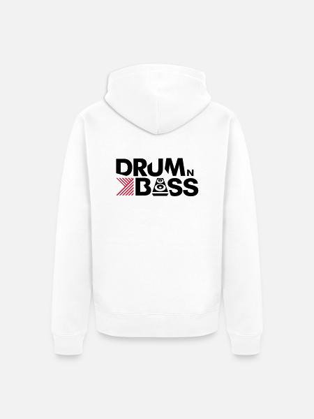 Drum n Bass - Unisex Premium Bio Zip Hoodie - Weiß