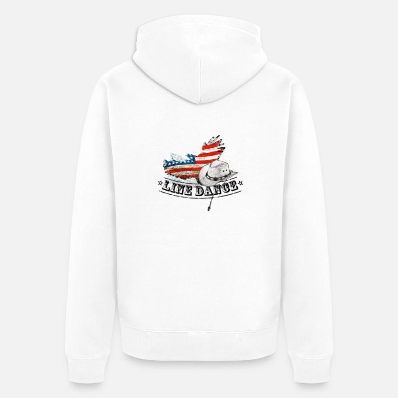 Danse de ligne - Veste à capuche bio Premium Unisexe - blanc