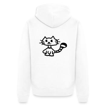 Chat 4 - Veste à capuche bio Premium Unisexe - blanc - Dos - Thijin (182cm)