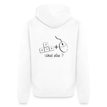 What else ? Une souris un clavier - Veste à capuche bio Premium Unisexe - blanc - Dos - Thijin (182cm)