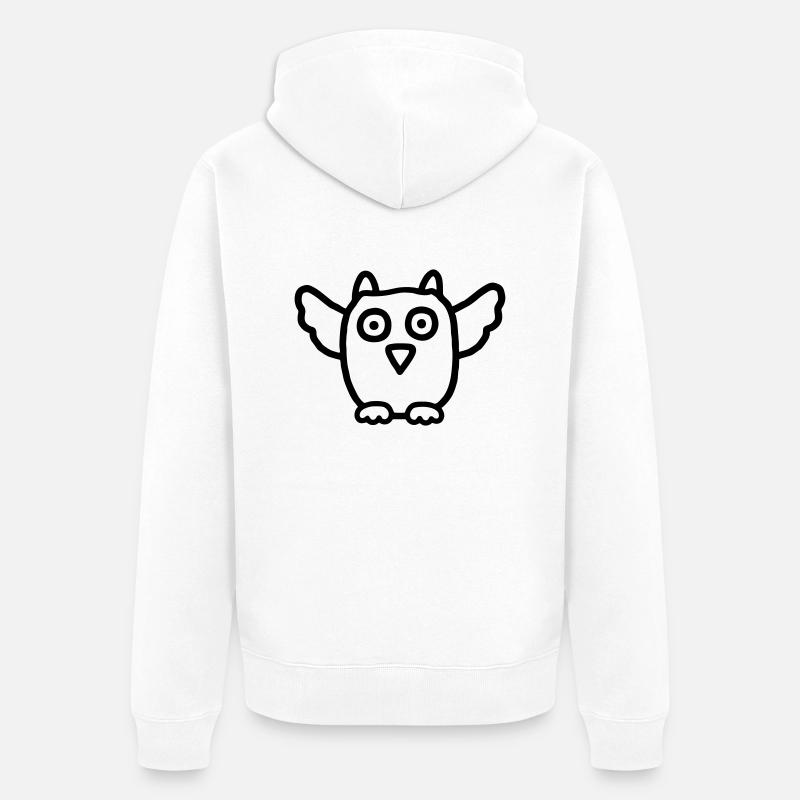 Chouette n ° 5 - Veste à capuche bio Premium Unisexe - blanc