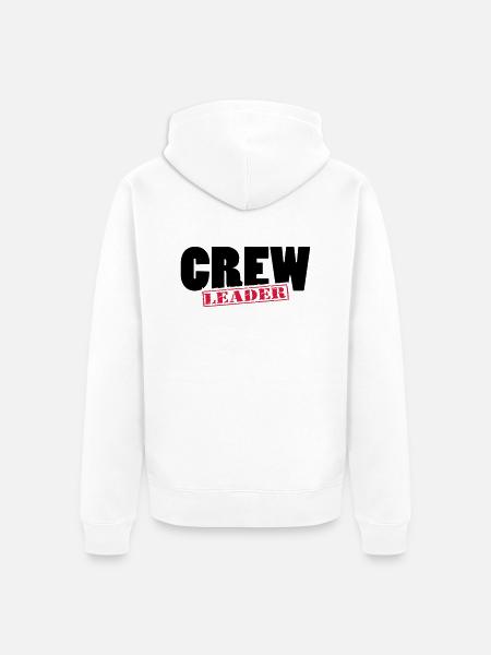 crew_leader - Unisex Premium Bio Zip Hoodie - Weiß