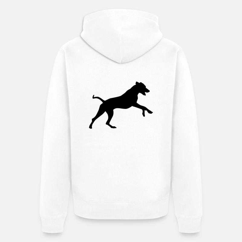 Rhodesian Ridgeback - Veste à capuche bio Premium Unisexe - blanc