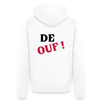 De ouf ! - Veste à capuche bio Premium Unisexe - blanc - Dos - Thijin (182cm)