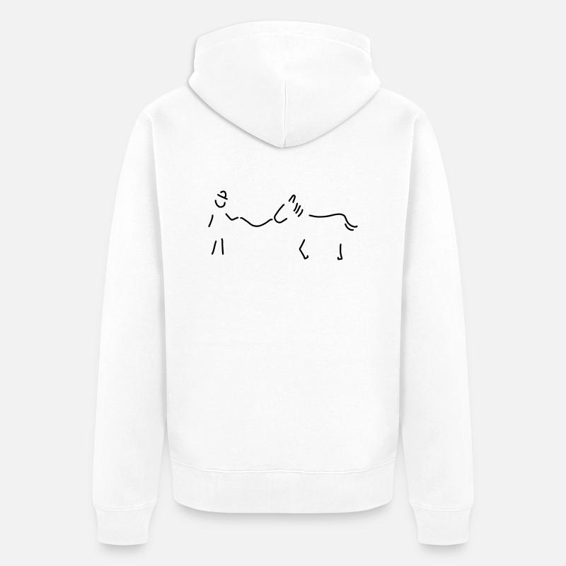 pferdeflüsterer - Unisex Premium Bio Zip Hoodie - Weiß