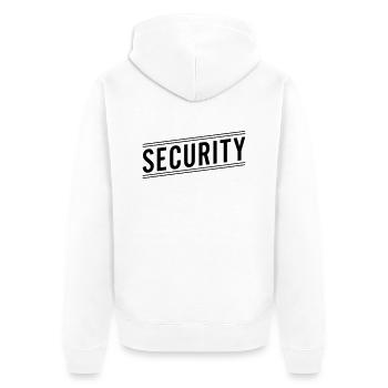 Security - Unisex Premium Organic Zip Hoodie - white - Back - Thijin (182cm)