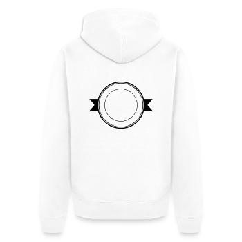 Forme / Symbole / Rond / Custom / Personnaliser - Veste à capuche bio Premium Unisexe - blanc - Dos - Thijin (182cm)