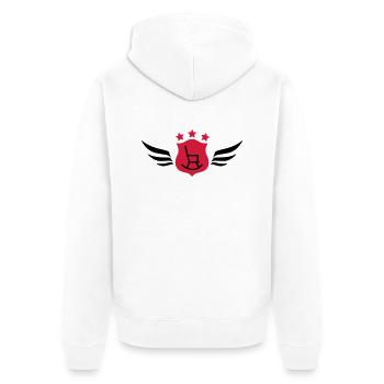 Retirement Pensioner Ruhestand Rentner Retraite - Unisex Premium Organic Zip Hoodie - white - Back - Thijin (182cm)