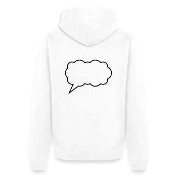 cloud bubble - Unisex Premium Organic Zip Hoodie - white - Back - Thijin (182cm)
