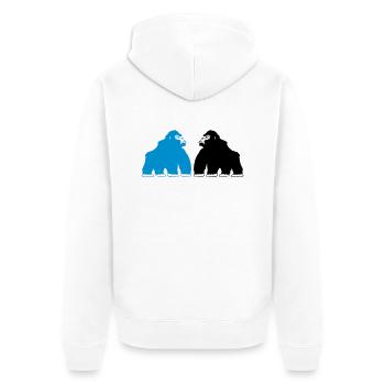 gorillas_02 - Veste à capuche bio Premium Unisexe - blanc - Dos - Thijin (182cm)