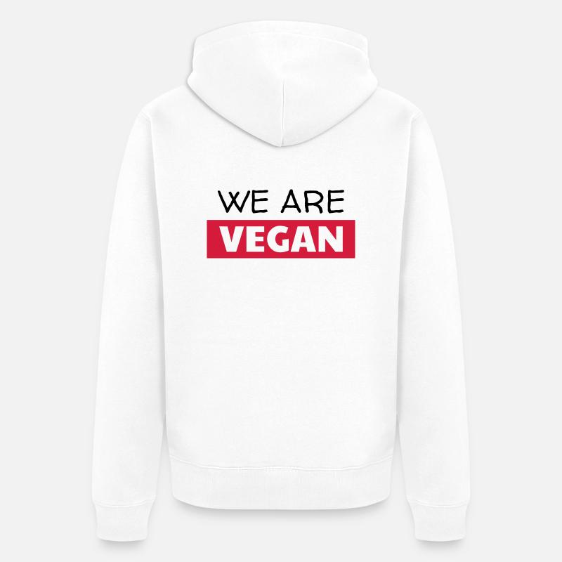végétarien / végétarienne / végétarisme / vegan - Veste à capuche bio Premium Unisexe - blanc