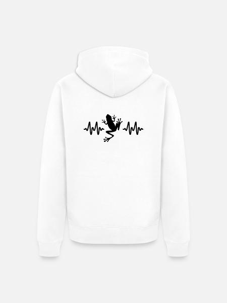 Frosch - Unisex Premium Bio Zip Hoodie - Weiß