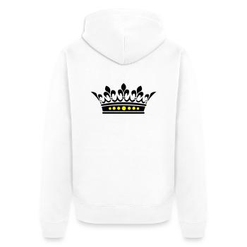 couronne - Veste à capuche bio Premium Unisexe - blanc - Dos - Thijin (182cm)