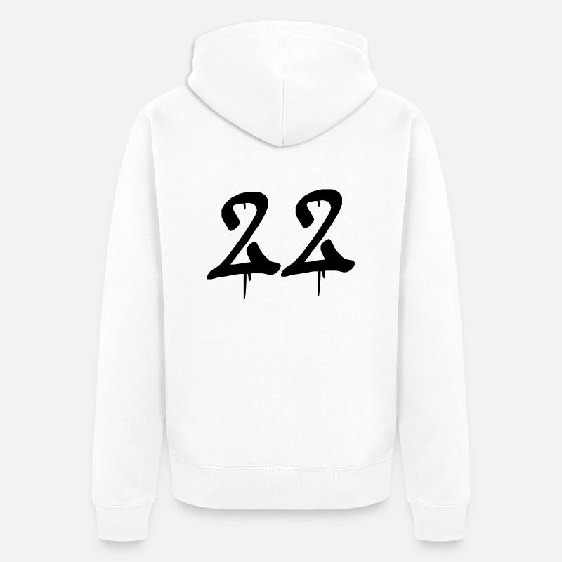 22 graffiti - Veste à capuche bio Premium Unisexe - blanc