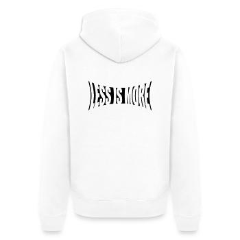 Spruch Logo Minimalismus - Unisex Premium Bio Zip Hoodie - Weiß - Hinten - Thijin (182cm)