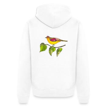Oiseau - Veste à capuche bio Premium Unisexe - blanc - Dos - Thijin (182cm)