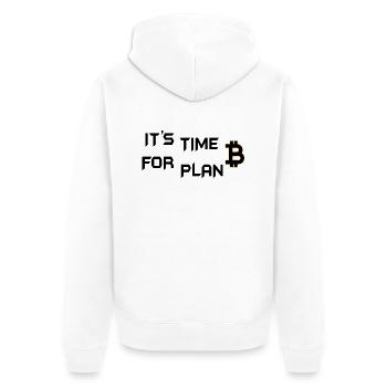 Bitcoin Trading Crypto Stocks - Veste à capuche bio Premium Unisexe - blanc - Dos - Thijin (182cm)