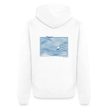 Aventure - Veste à capuche bio Premium Unisexe - blanc - Dos - Thijin (182cm)