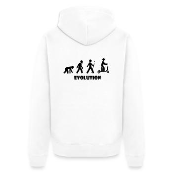 E-Scooter Roller Scooter - Veste à capuche bio Premium Unisexe - blanc - Dos - Thijin (182cm)