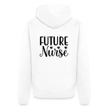 Futur infirmier - Veste à capuche bio Premium Unisexe - blanc - Dos - Thijin (182cm)
