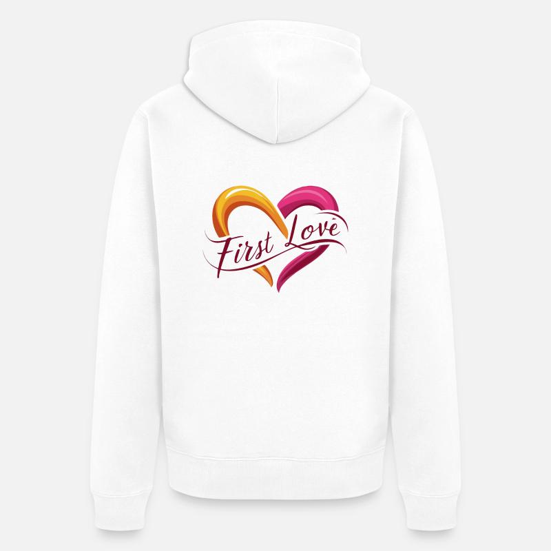 PREMIER AMOUR - Veste à capuche bio Premium Unisexe - blanc