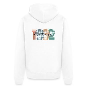 1932 Vintage Retro - Unisex Premium Organic Zip Hoodie - white - Back - Thijin (182cm)