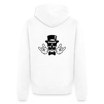 Crâne de marié - Veste à capuche bio Premium Unisexe - blanc - Dos - Thijin (182cm)