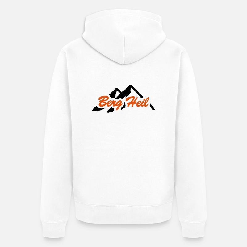 Bergheil - Veste à capuche bio Premium Unisexe - blanc