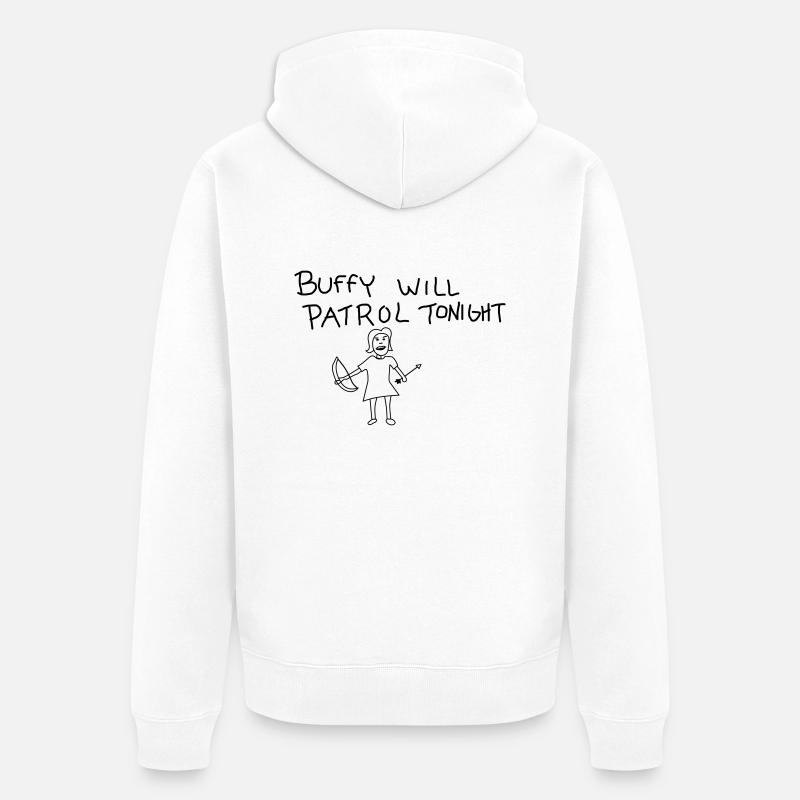 buffy's patrol - Veste à capuche bio Premium Unisexe - blanc