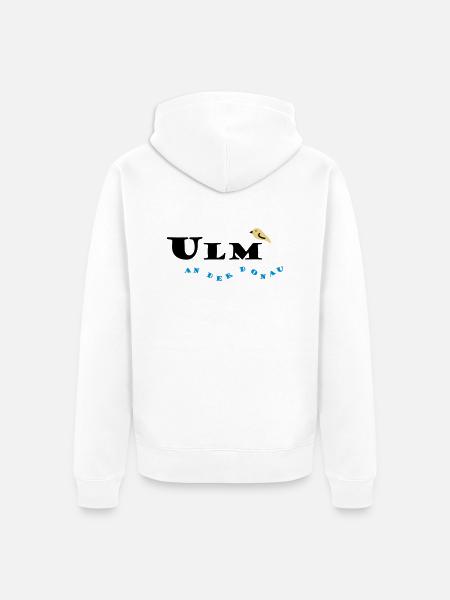 Ulm - Unisex Premium Organic Zip Hoodie - white