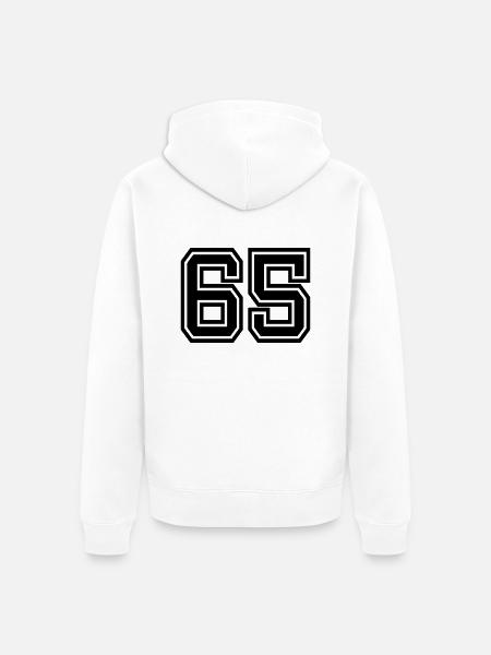 65 - Unisex Premium Bio Zip Hoodie - Weiß