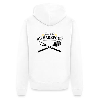 roi du barbecue - Veste à capuche bio Premium Unisexe - blanc - Dos - Thijin (182cm)