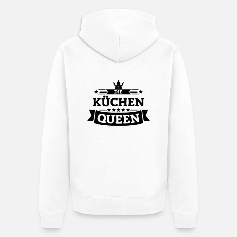 Die Küchen-Queen - Unisex Premium Bio Zip Hoodie - Weiß