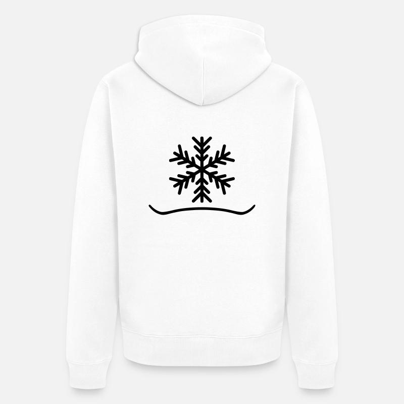 Snowboard Snow X Board - Unisex Premium Bio Zip Hoodie - Weiß