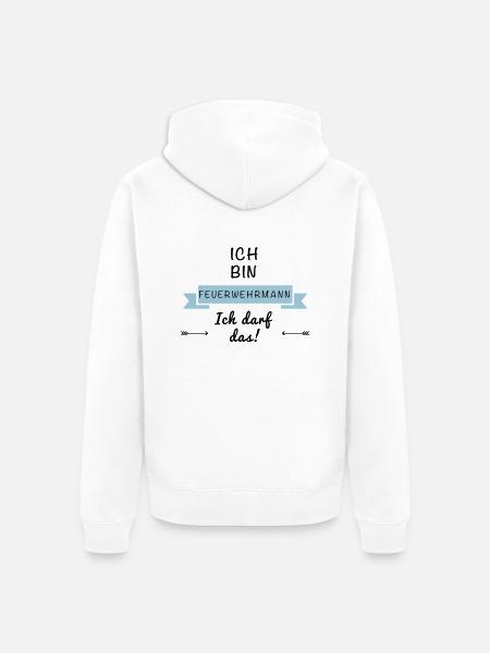 feuerwehrmann - Unisex Premium Bio Zip Hoodie - Weiß