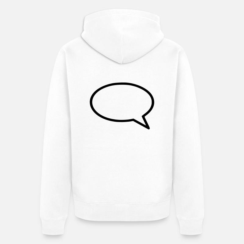 BULLE TEXT ajoute tes mots - Veste à capuche bio Premium Unisexe - blanc
